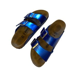Metallic Blue Birkenstocks size 37
